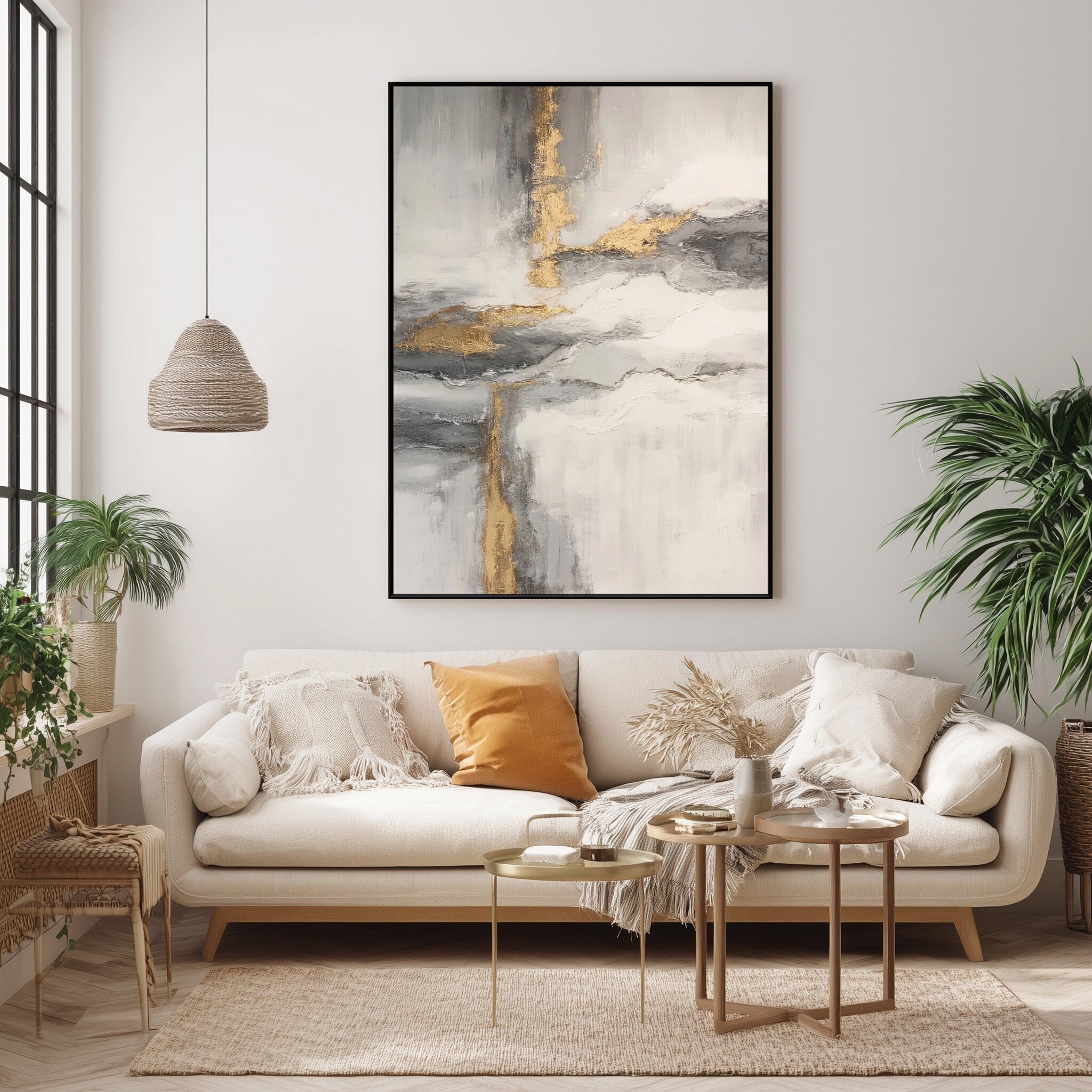 Hand-Painted Textured Abstract Oil Painting on Canvas