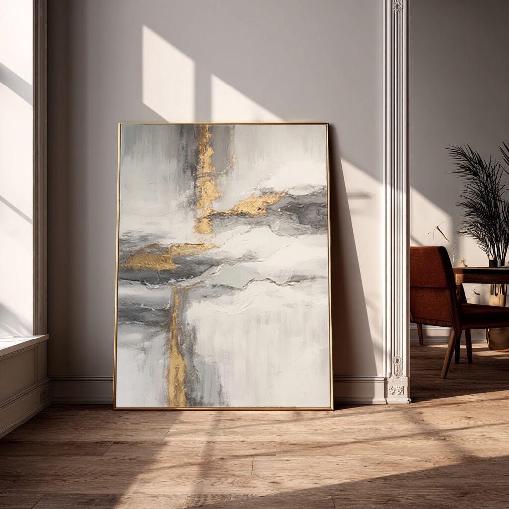 Hand-Painted Textured Abstract Oil Painting on Canvas