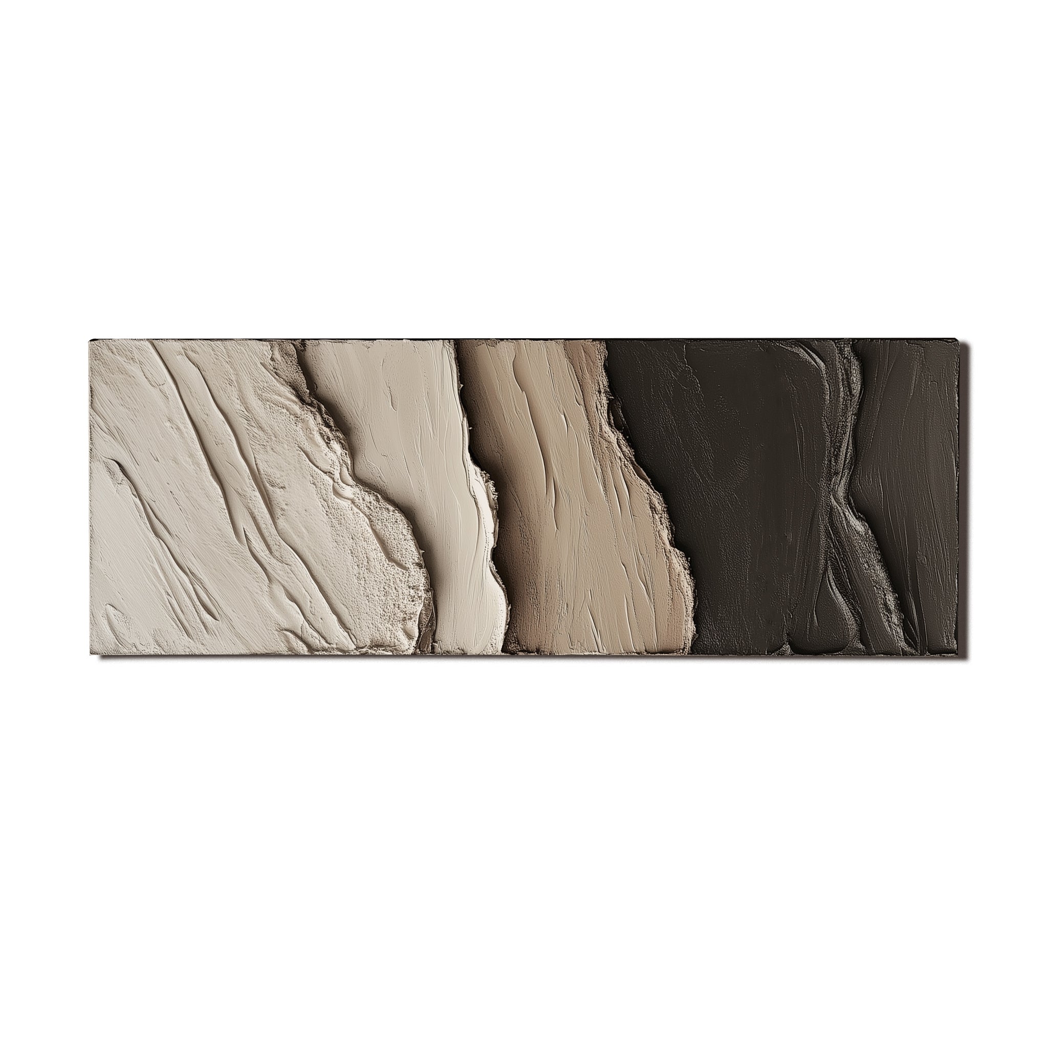 Minimalist textured abstract wall art in earthy neutral tones inspired by nature and Wabi-Sabi style.