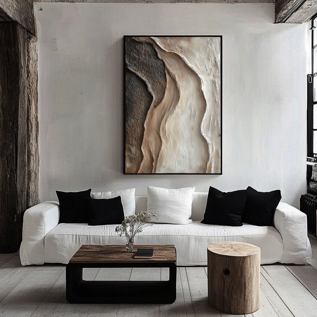 Silent Dunes — Organic Neutral Textured Wall Art