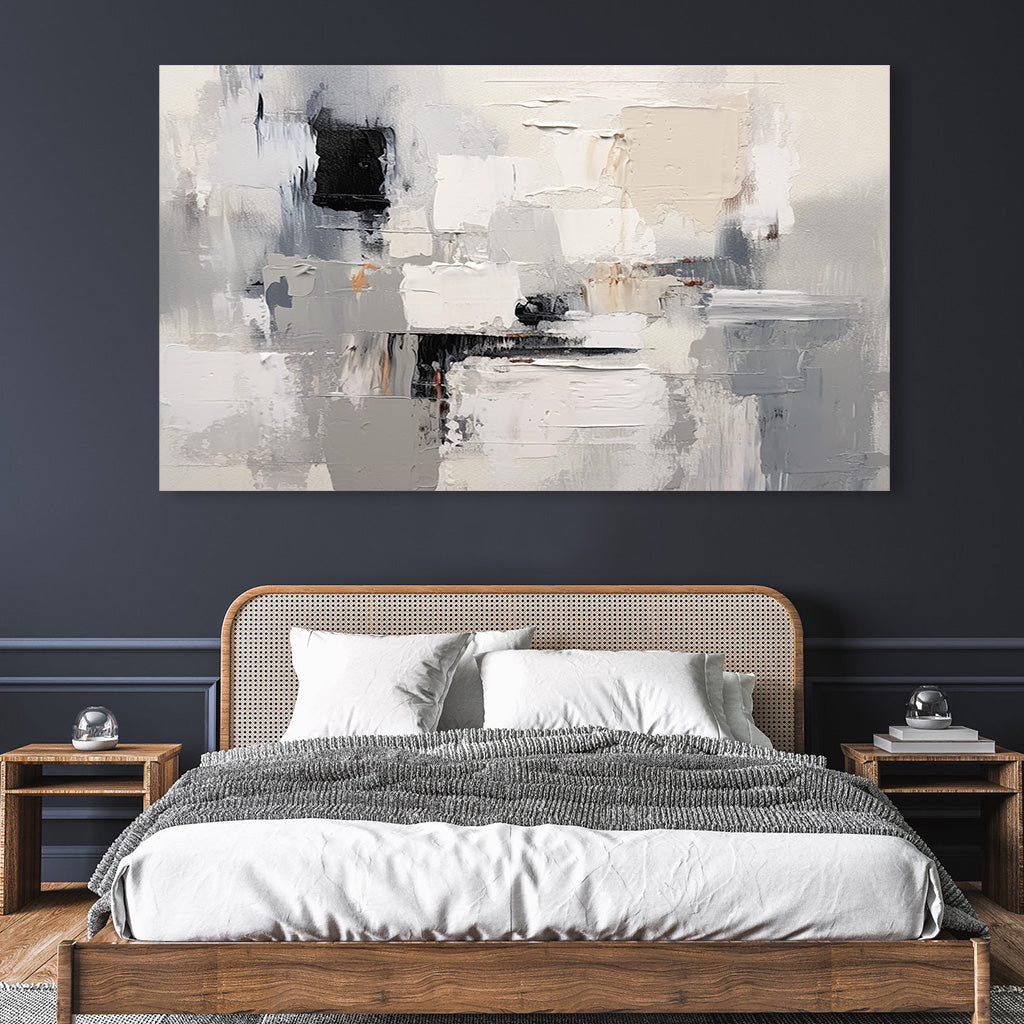 Soft Reflections - Modern Horizontal Textured Abstract Painting