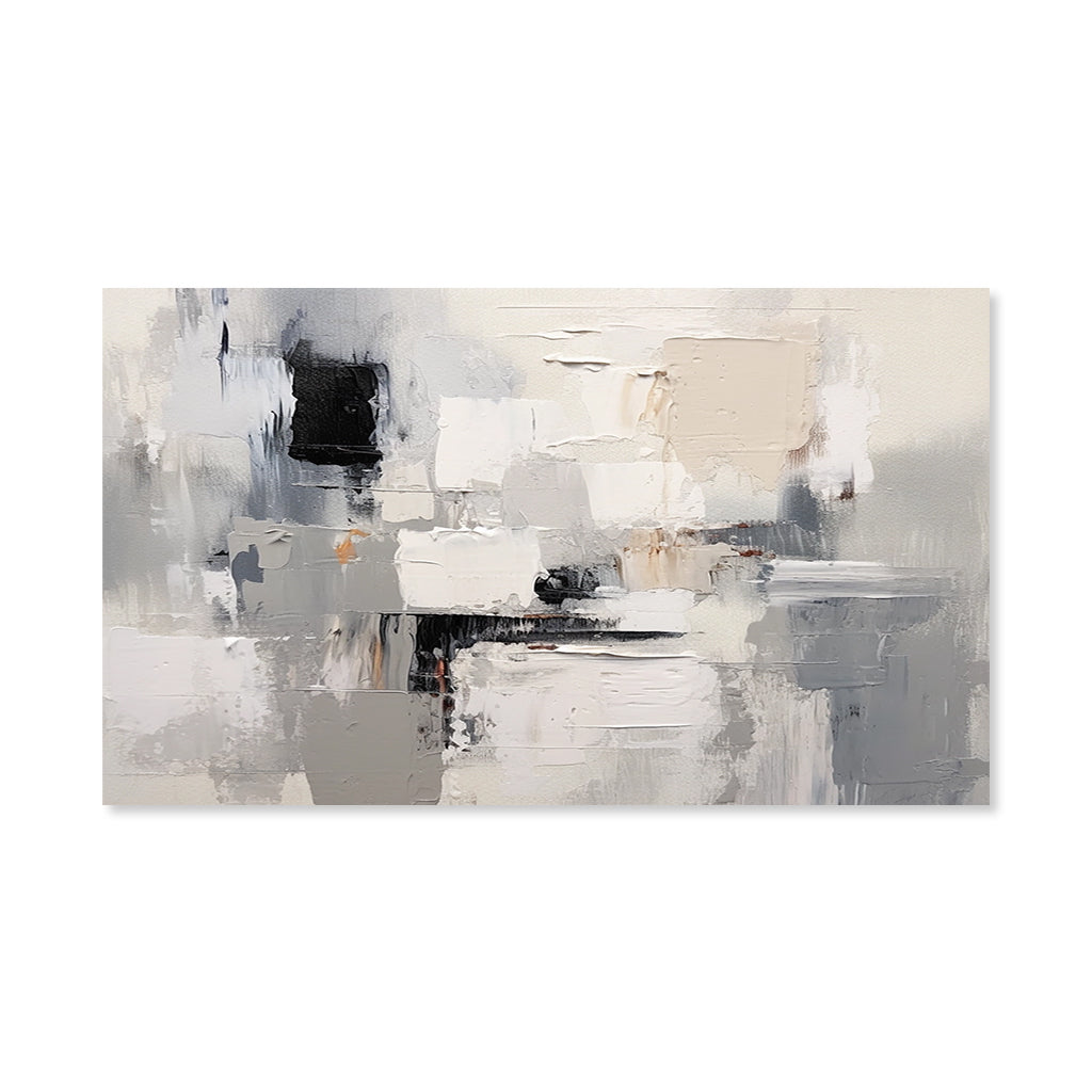 Soft Reflections - Modern Horizontal Textured Abstract Painting