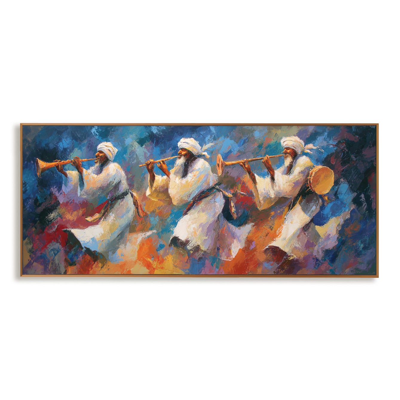 Tribal Musicians in Motion – Colorful African Music Painting