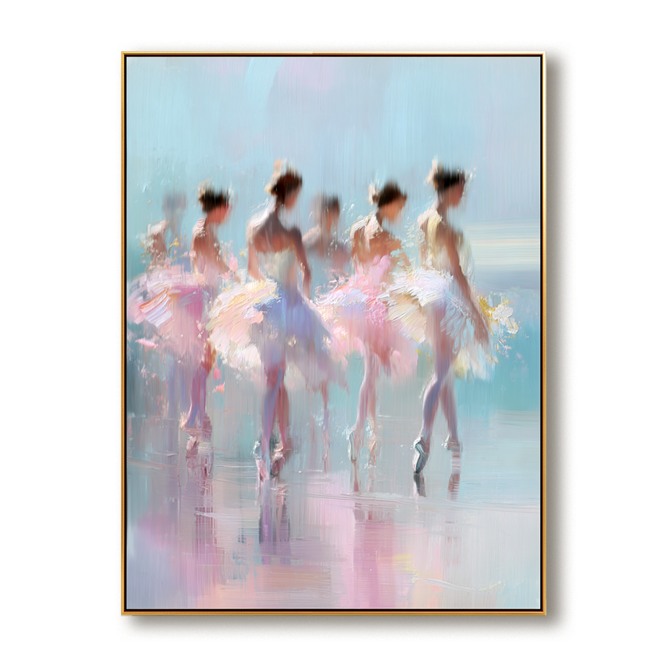 Graceful Ballet Dancers in Motion – Abstract Art with Soft Brushstrokes