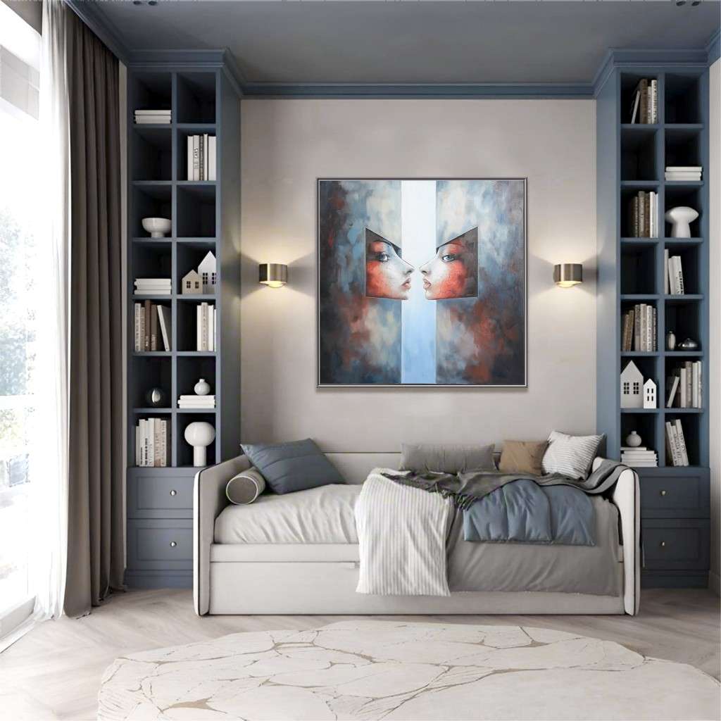 Original Abstract Figurative Oil Painting on Canvas #MOA0070