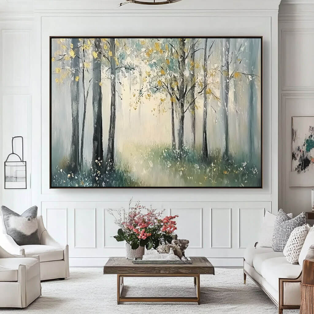 Abstract Forest Landscape Oil Painting #MAF106