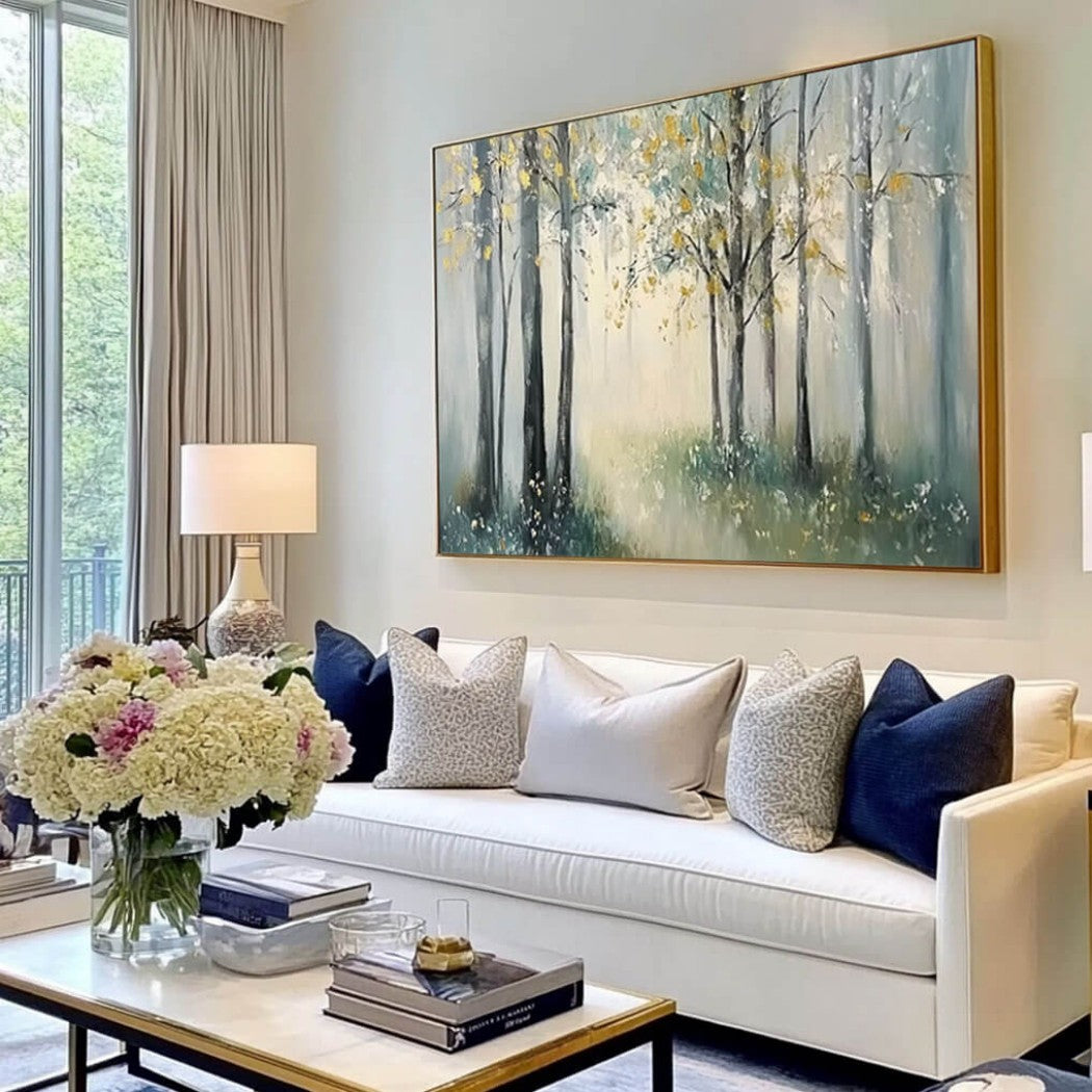 Abstract Forest Landscape Oil Painting #MAF106