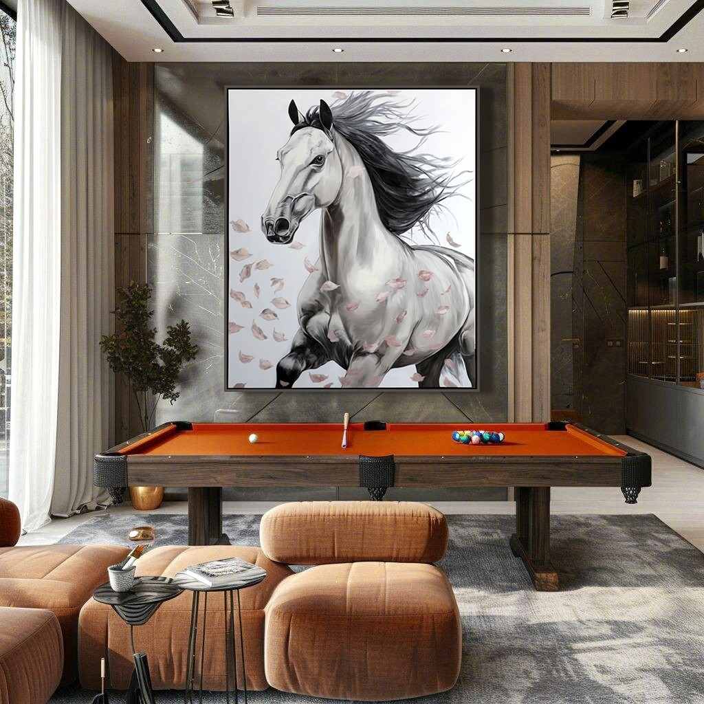 Original Abstract Horse Oil Painting #MOA0075