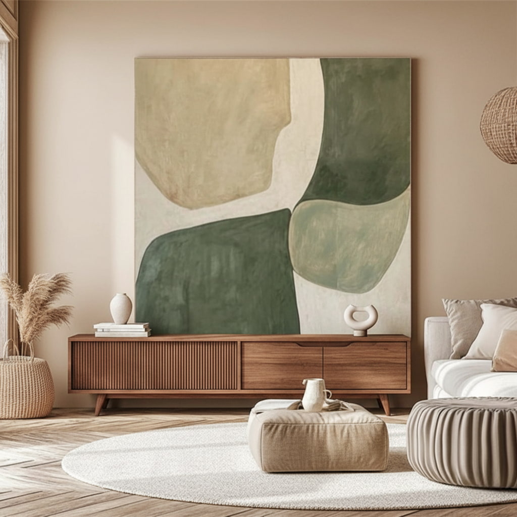 Abstract Organic Shapes Oil Painting #MAO627