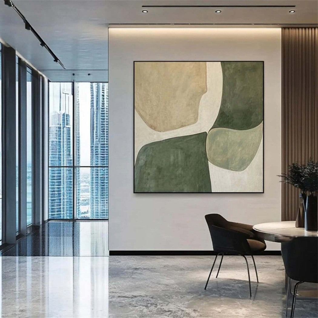 Abstract Organic Shapes Oil Painting #MAO627