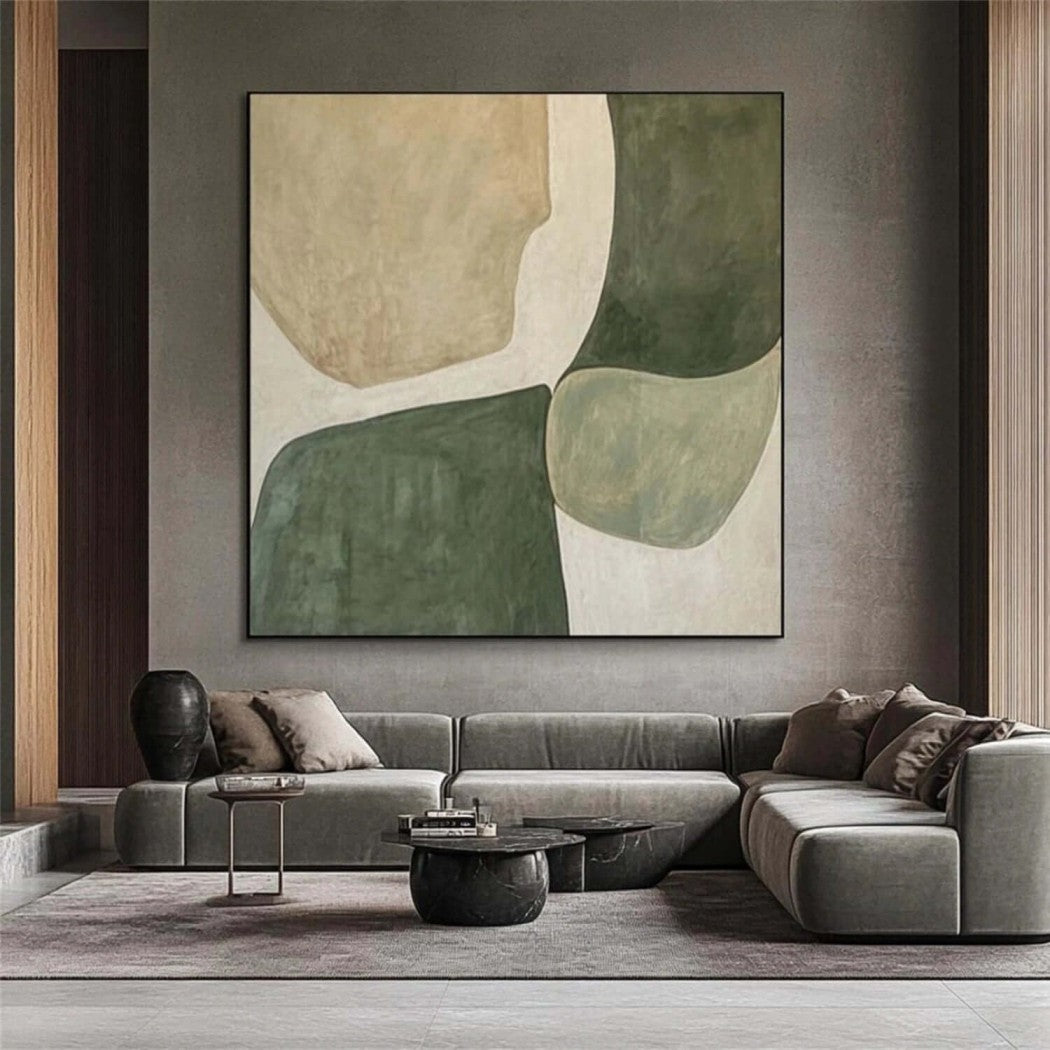 Abstract Organic Shapes Oil Painting #MAO627