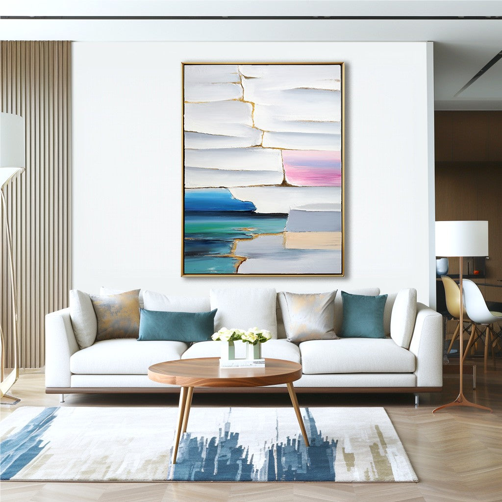 Vibrant Abstract Seascape Oil Painting #MVA0087