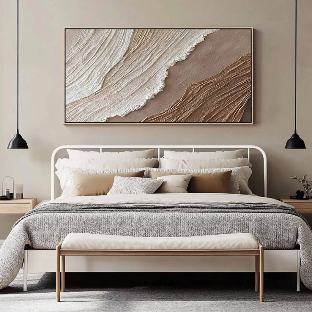 Abstract Textured Minimalist Seascape Oil Painting #MAT131