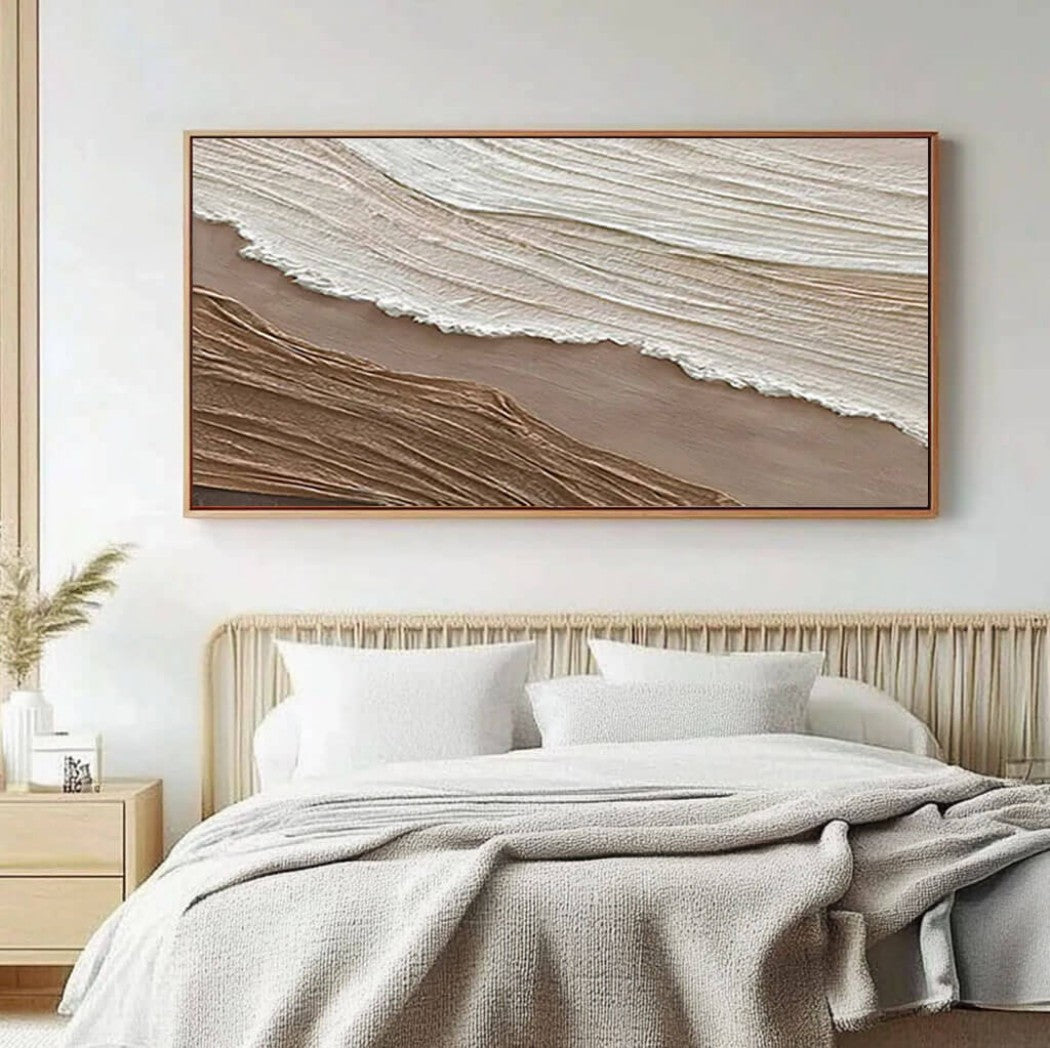 Abstract Textured Minimalist Seascape Oil Painting #MAT631