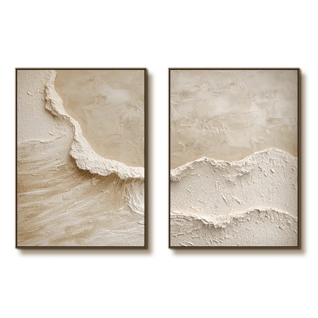 Abstract Textured Ocean Waves Oil Painting Set #MAT541