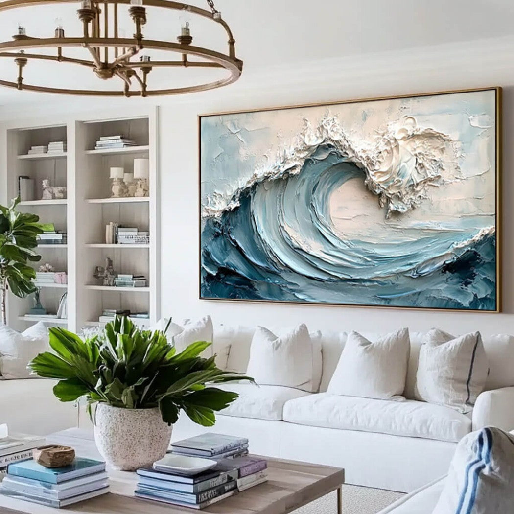 Oversized Abstract Wave Oil Painting #MOA151