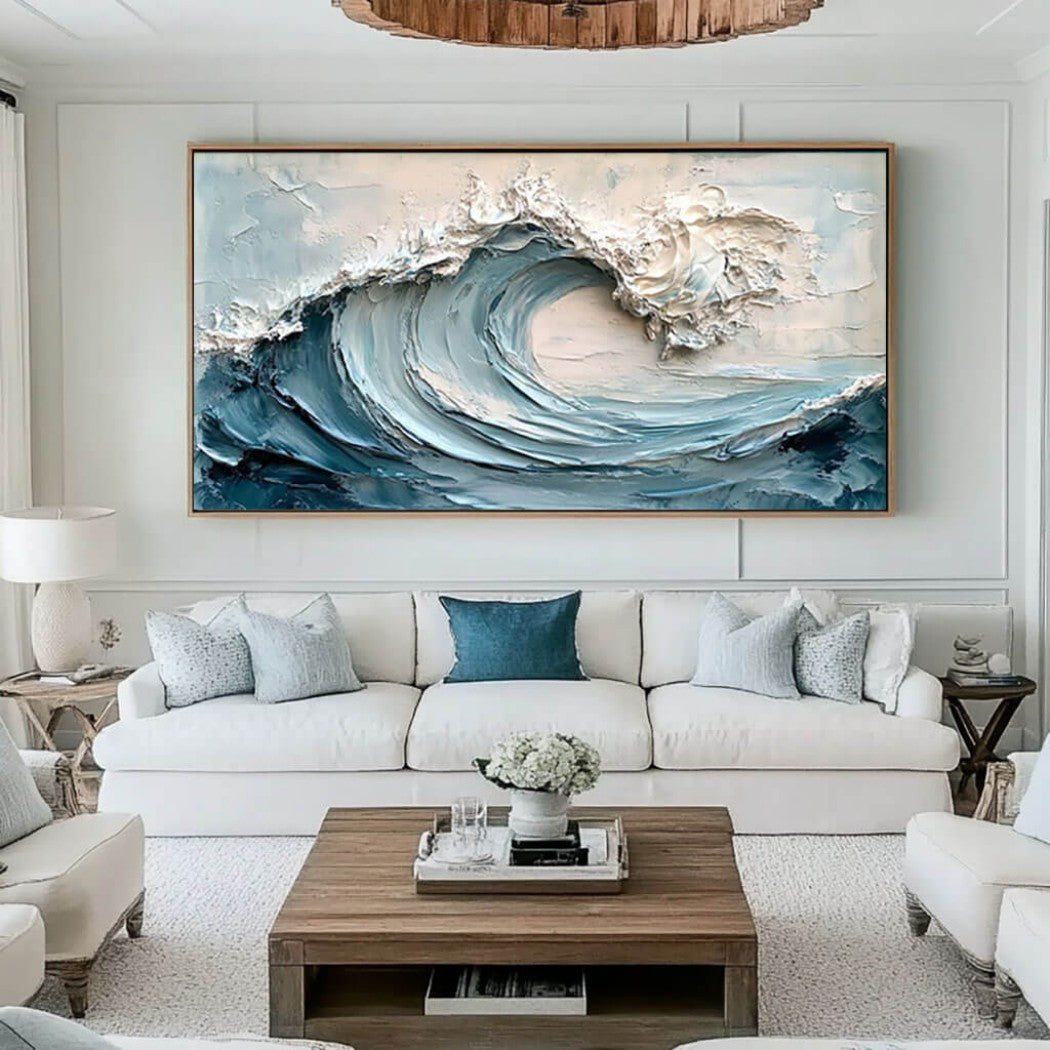 Oversized Abstract Wave Oil Painting #MOA151