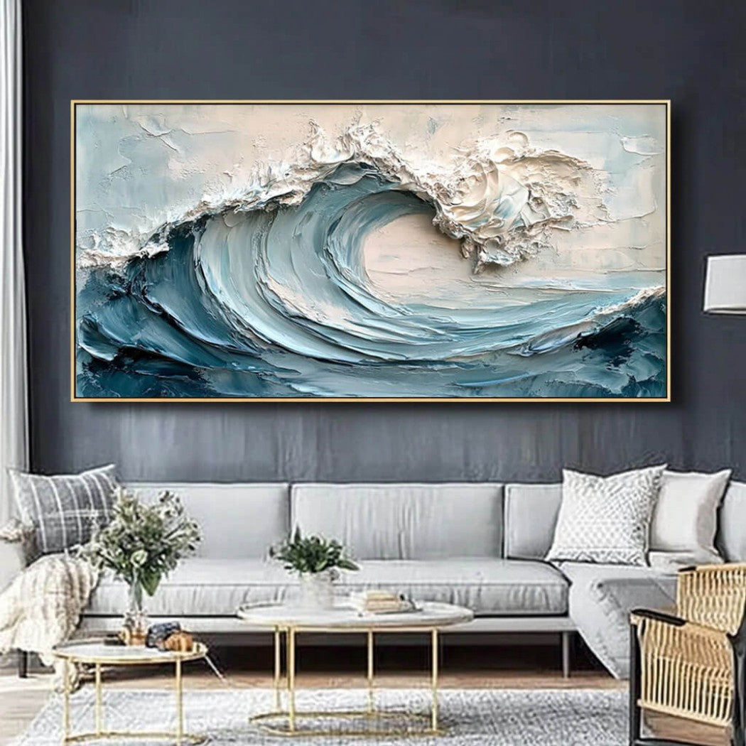 Oversized Abstract Wave Oil Painting #MOA151
