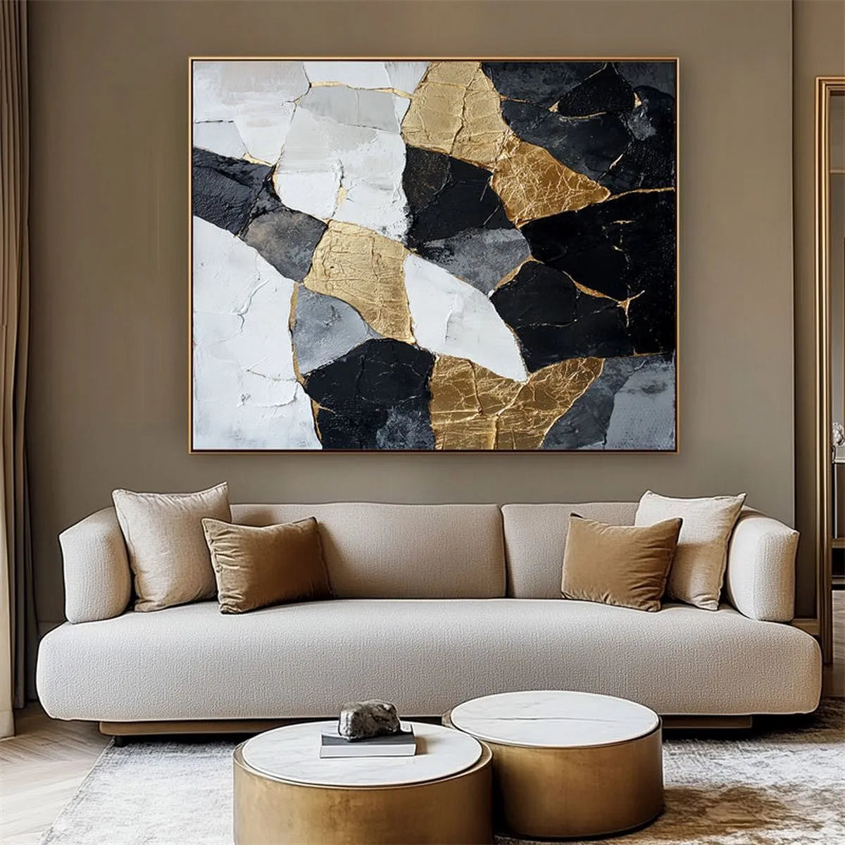 Bold Geometric Gold Wall Decor #BG157