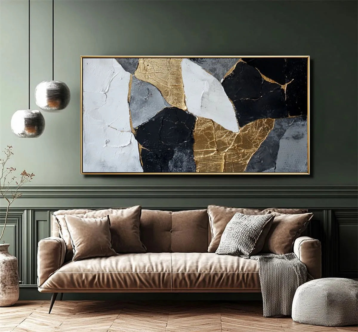Bold Geometric Gold Wall Decor #BG158