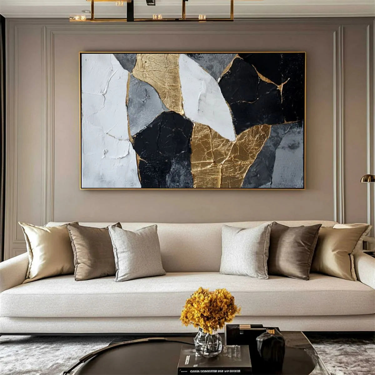 Bold Geometric Gold Wall Decor #BG158