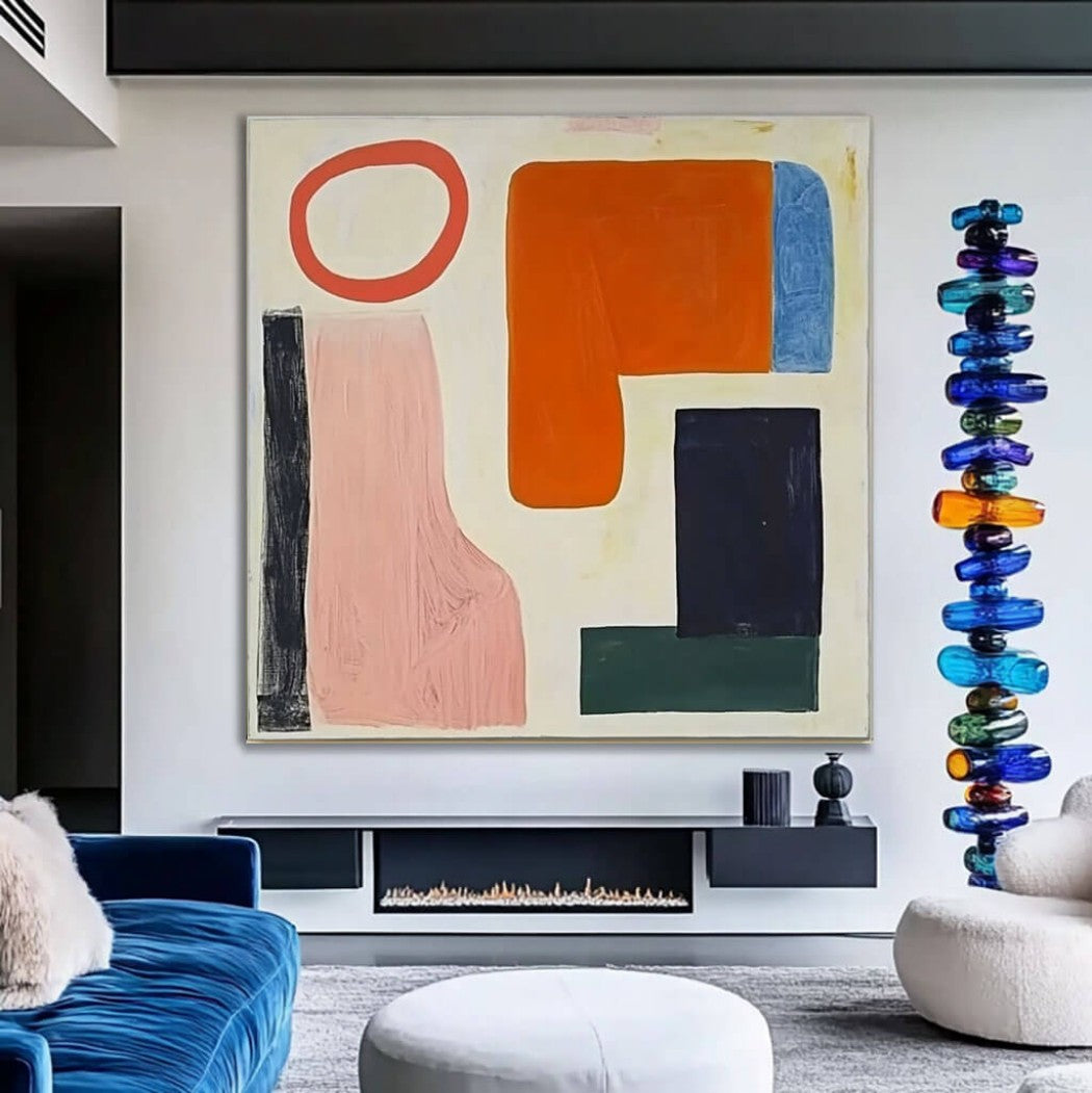 Colorful Abstract Expressionist Oil Painting ii #MCA949