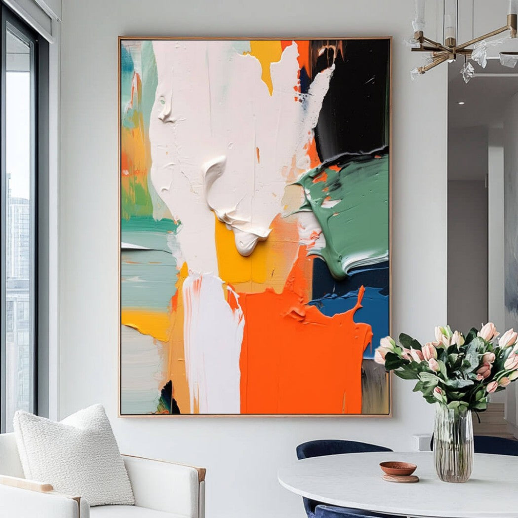 Colorful Abstract Expressionist Oil Painting #MCA915