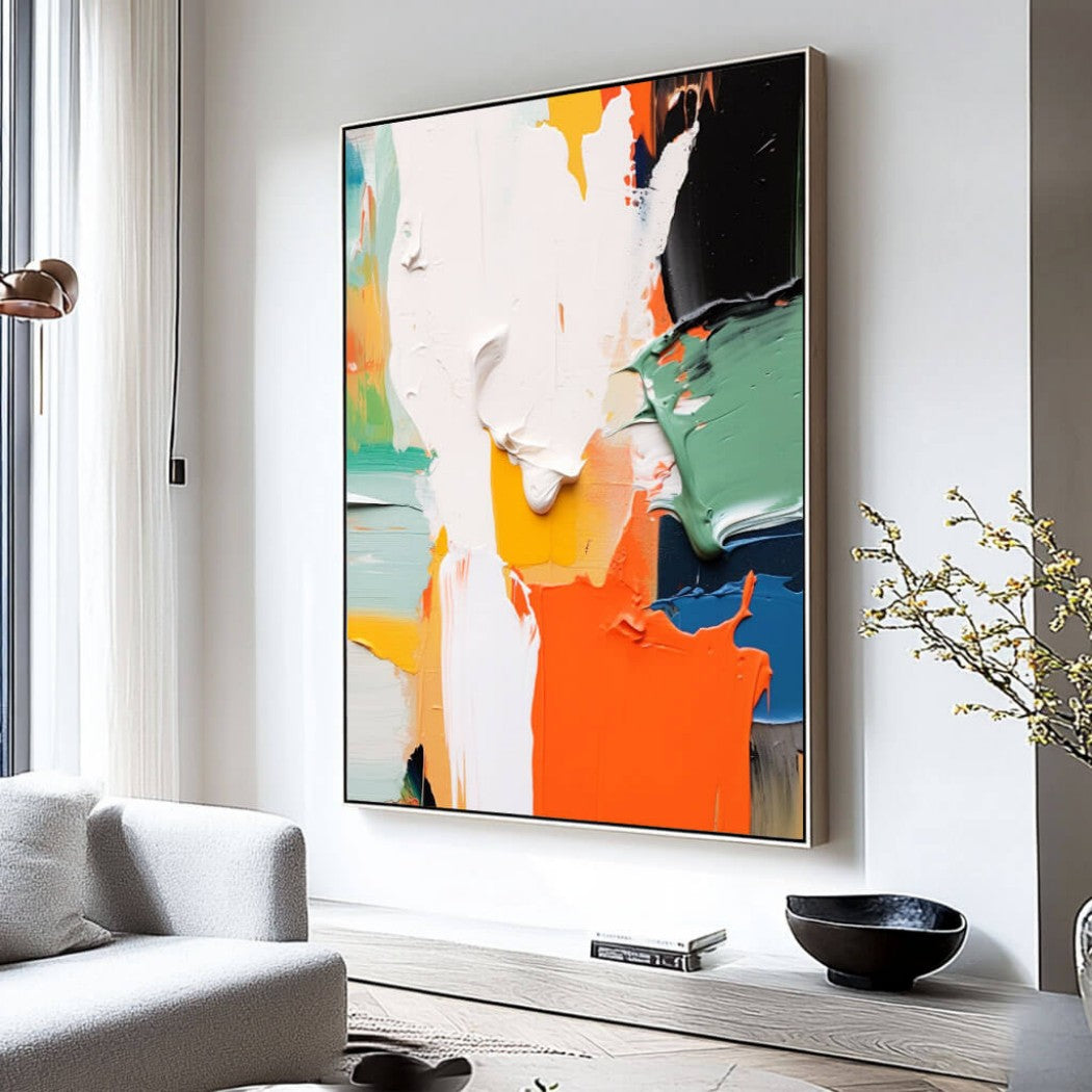 Colorful Abstract Expressionist Oil Painting #MCA915