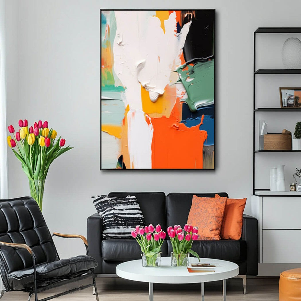 Colorful Abstract Expressionist Oil Painting #MCA915