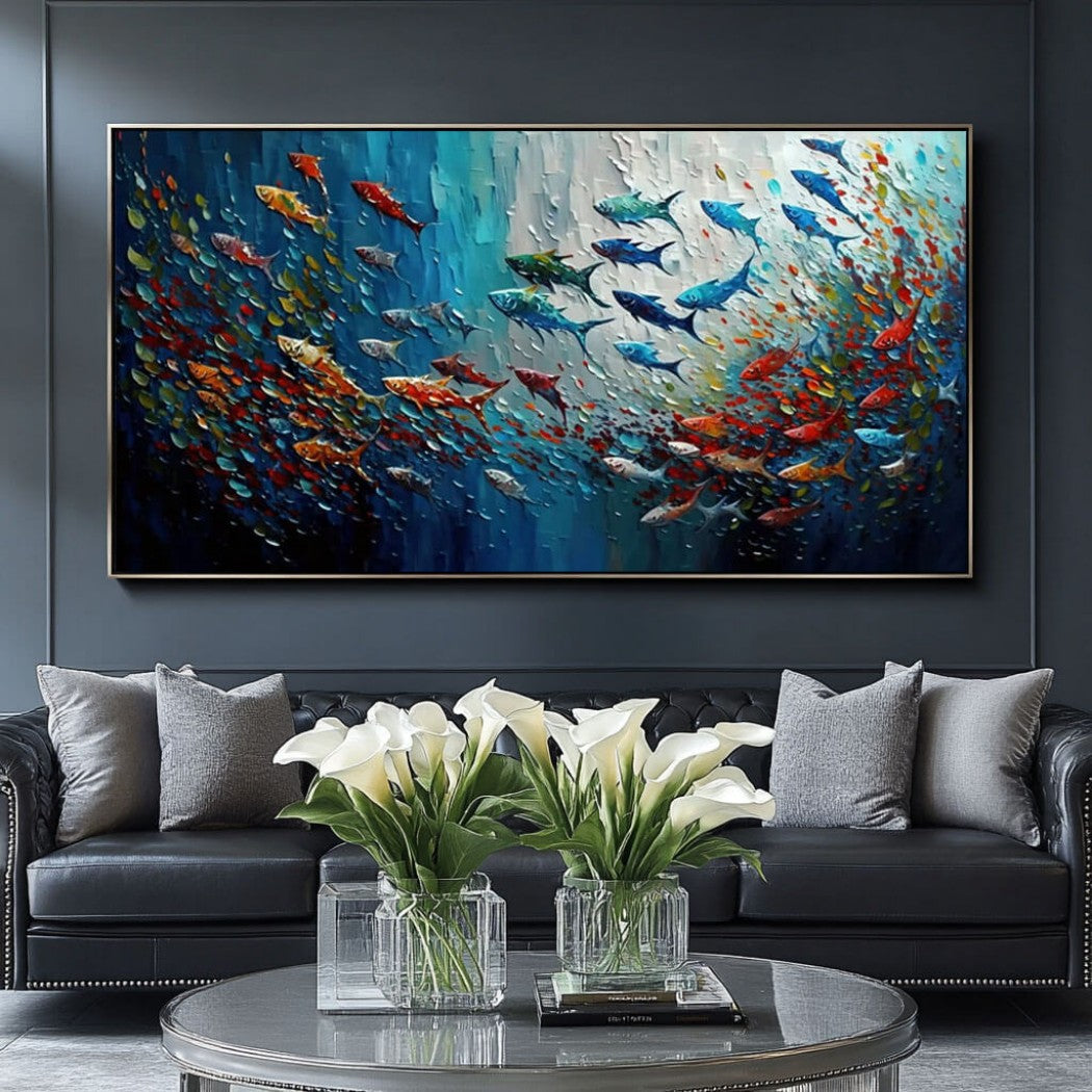 Colorful Fish Oil Painting #MCF927