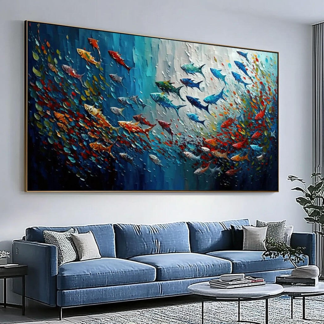 Colorful Fish Oil Painting #MCF927