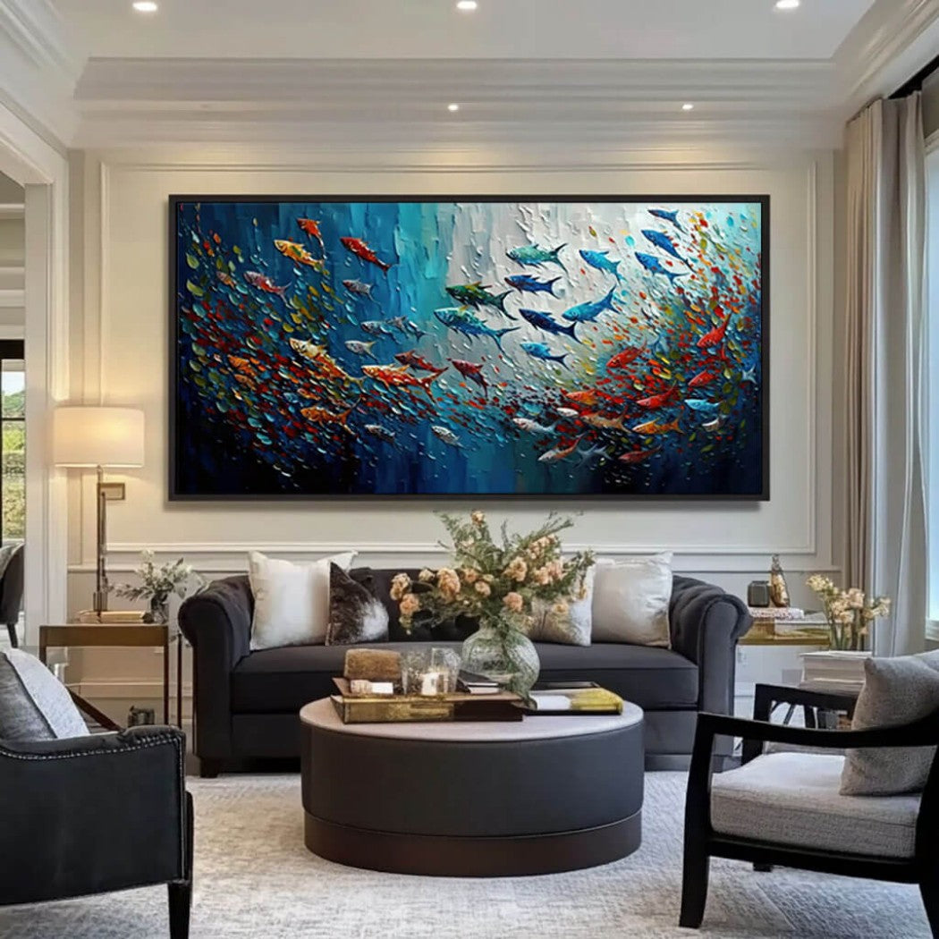 Colorful Fish Oil Painting #MCF927