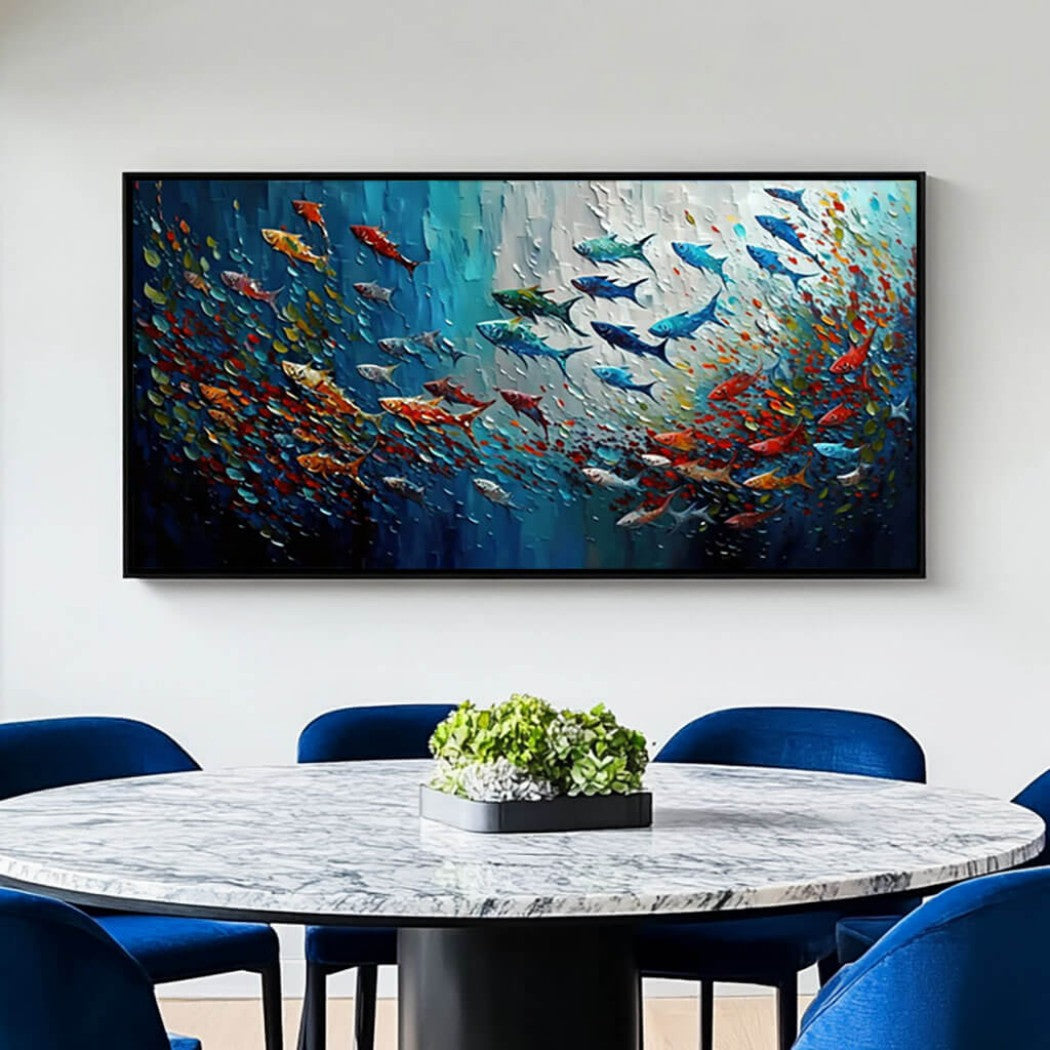 Colorful Fish Oil Painting #MCF927