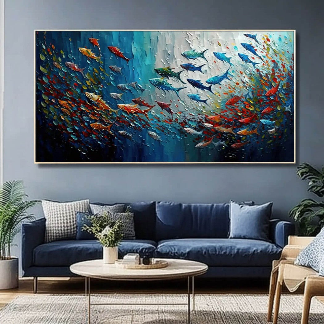 Colorful Fish Oil Painting #MCF927