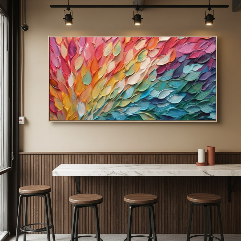 Colorful Textured Floral Oil Painting #MCT102