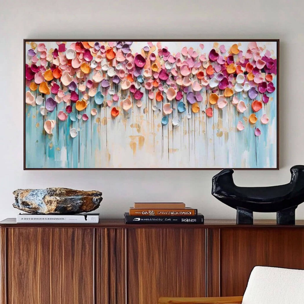 Colorful Textured Floral Oil Painting #MCT659