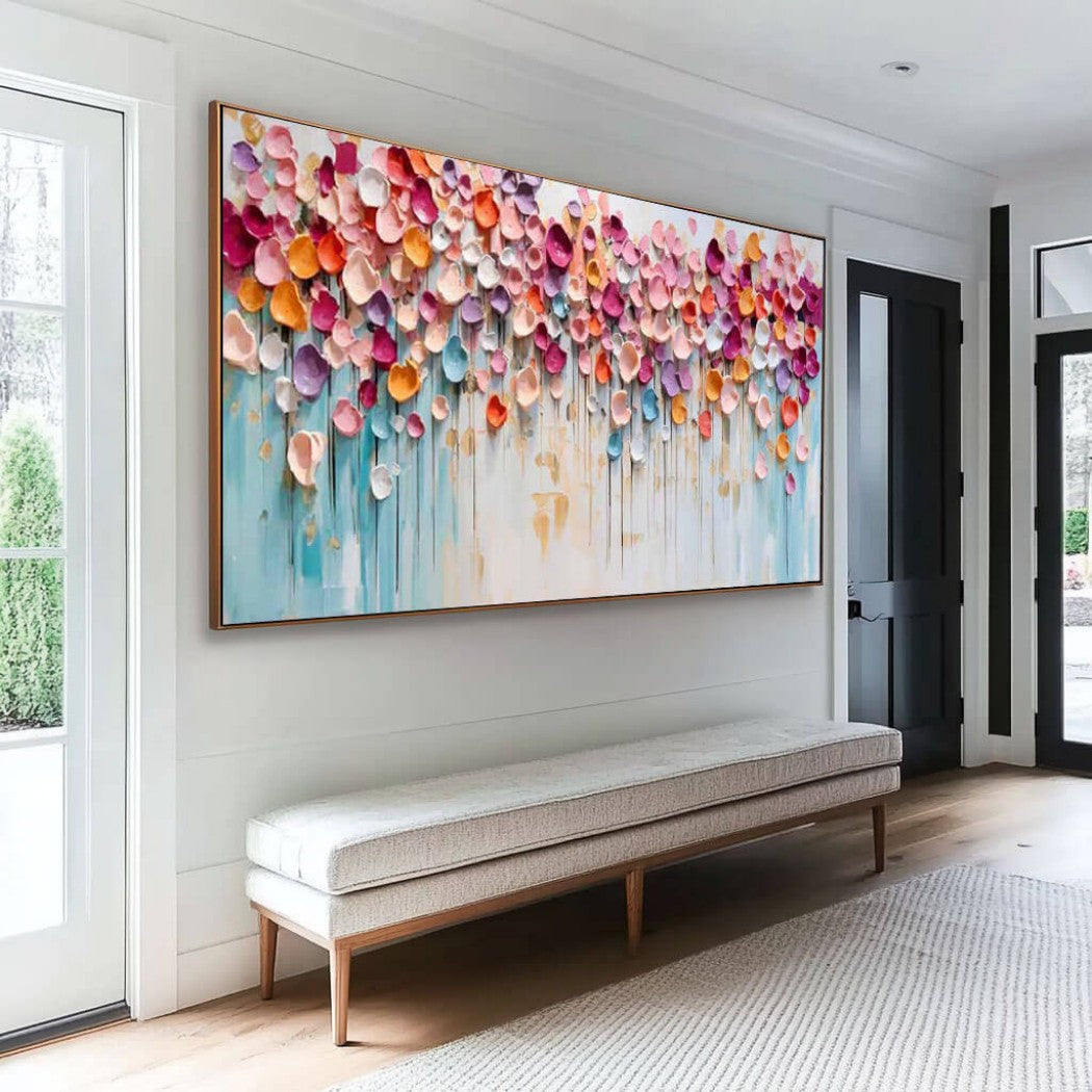 Colorful Textured Floral Oil Painting #MCT659