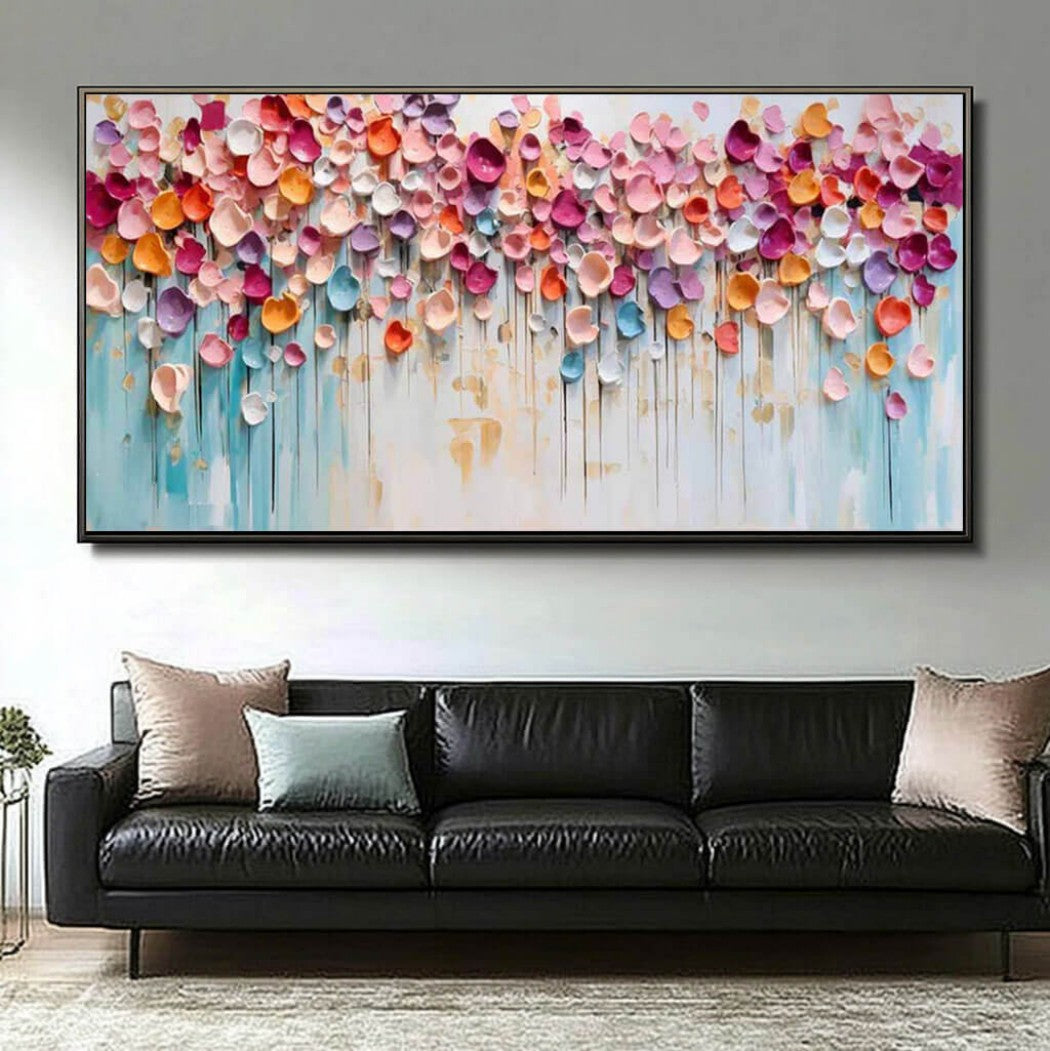 Colorful Textured Floral Oil Painting #MCT659