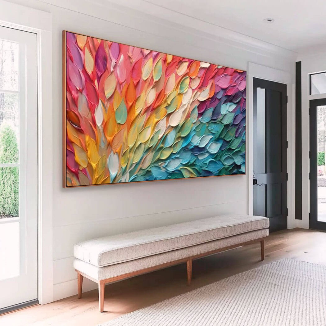 Colorful Textured Floral Oil Painting #MCT102