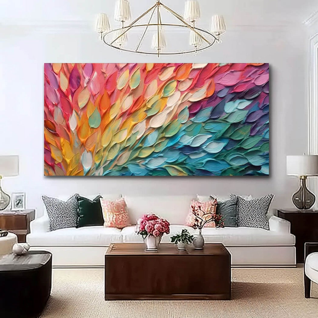 Colorful Textured Floral Oil Painting #MCT102