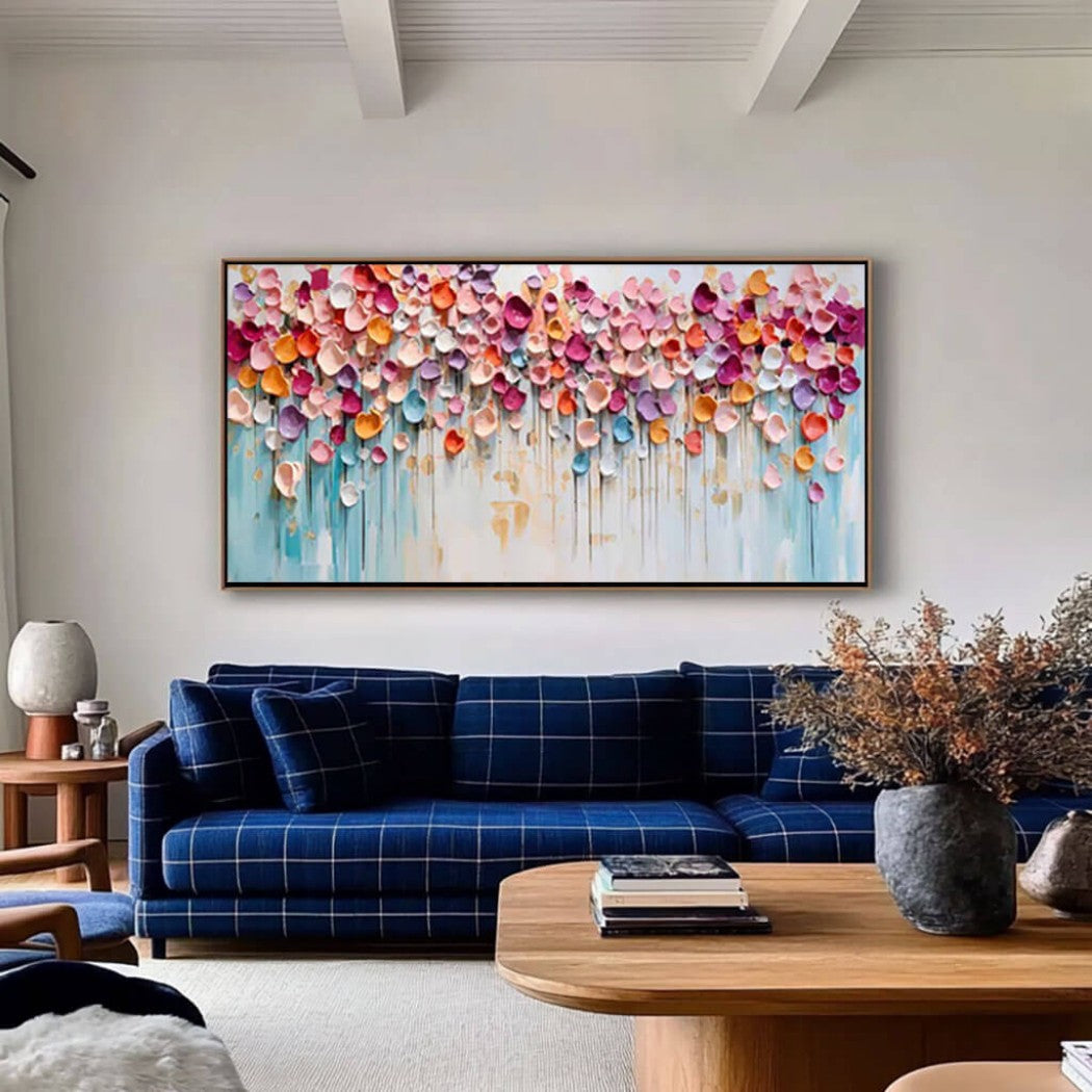 Colorful Textured Floral Oil Painting #MCT659