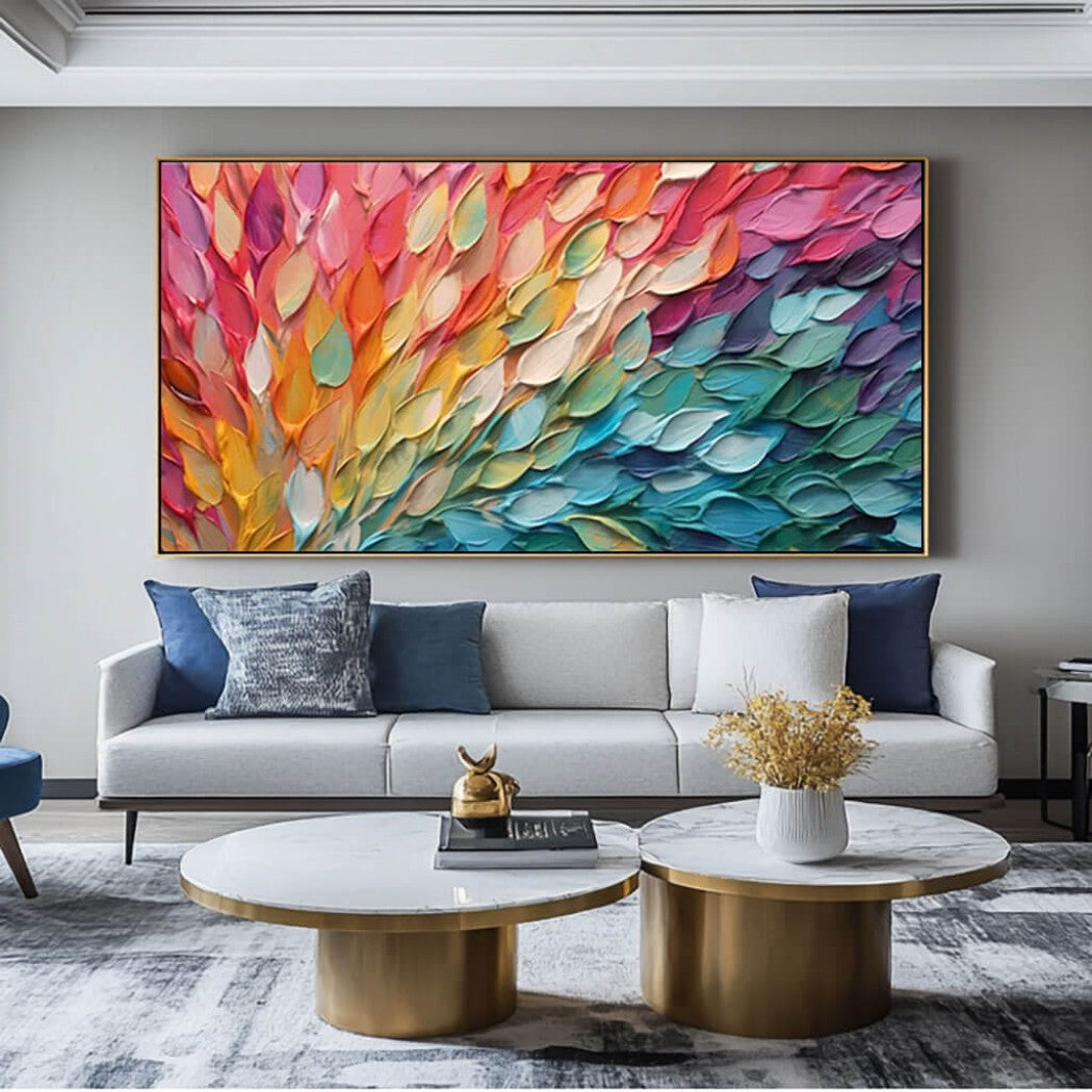 Colorful Textured Floral Oil Painting #MCT102