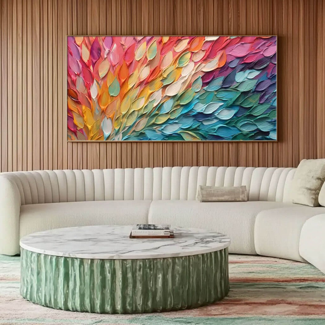 Colorful Textured Floral Oil Painting #MCT102