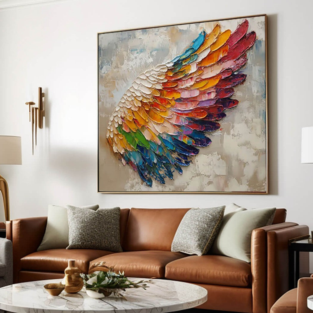 Colorful Textured Wing Oil Painting #MCT227