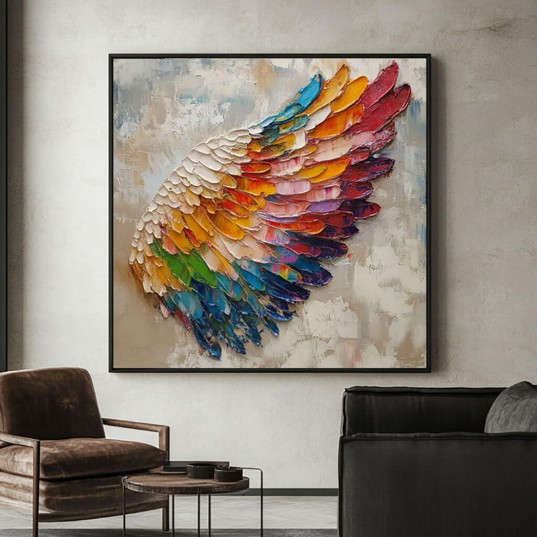 Colorful Textured Wing Oil Painting #MCT227