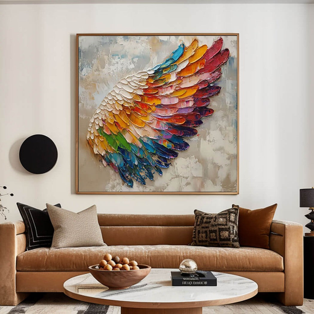 Colorful Textured Wing Oil Painting #MCT227