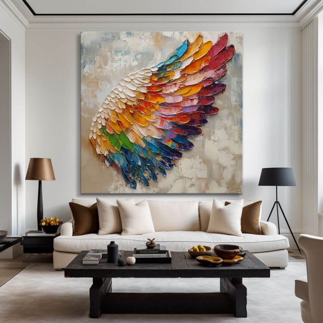 Colorful Textured Wing Oil Painting #MCT227