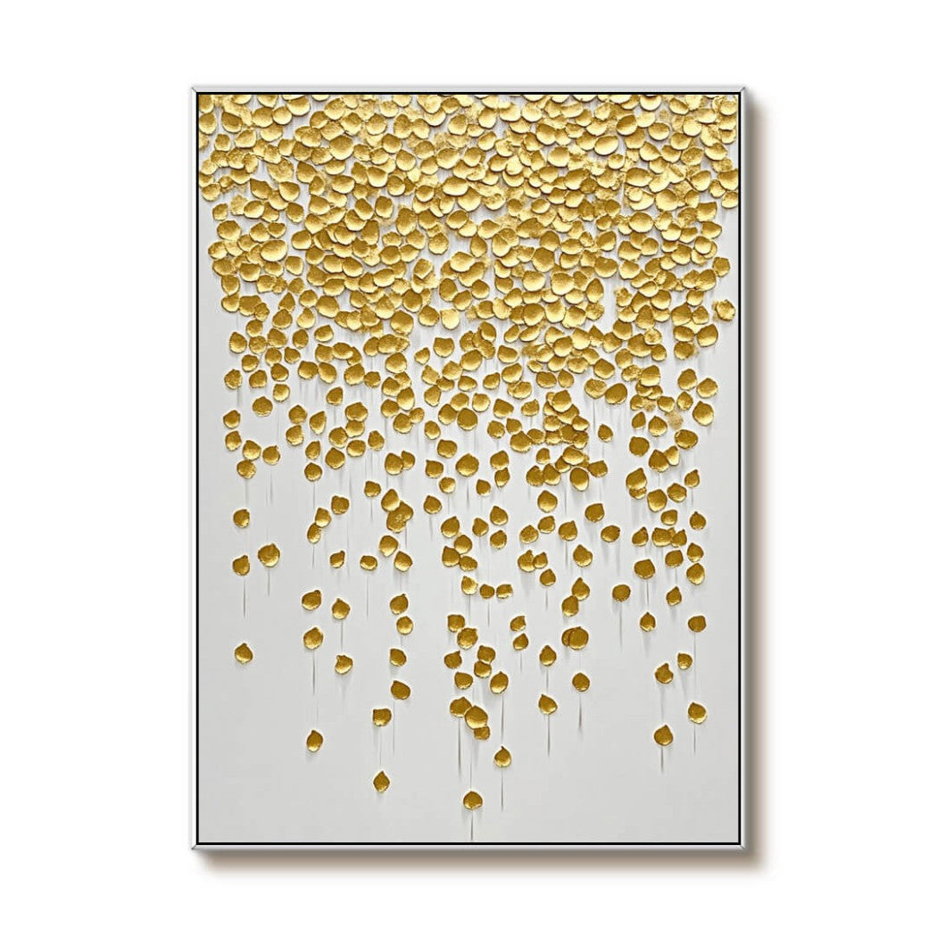 Oversized Gold Leaf Textured Oil Painting #MOG023