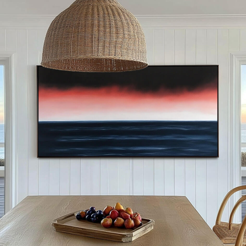 Abstract Sunset Seascape Oil Painting #MAS820