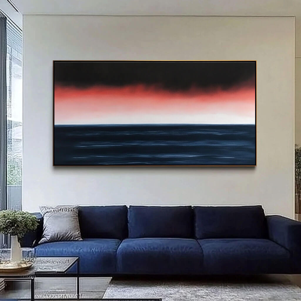 Abstract Sunset Seascape Oil Painting #MAS820